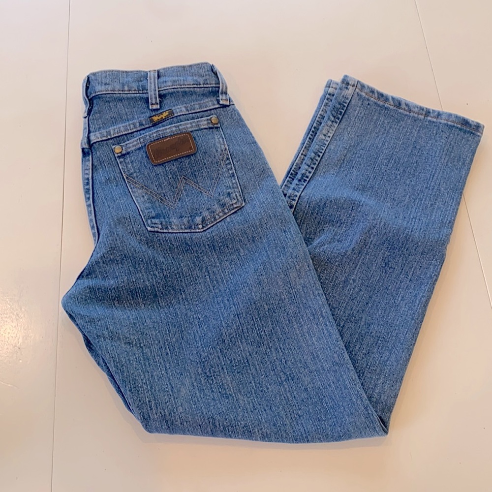 Acid Washed Wranglers Advanced Comfort Fit